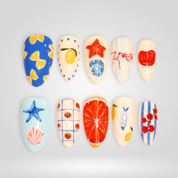 Ocean Mix | Butter Yellow Almond Press-Ons press-on nail set