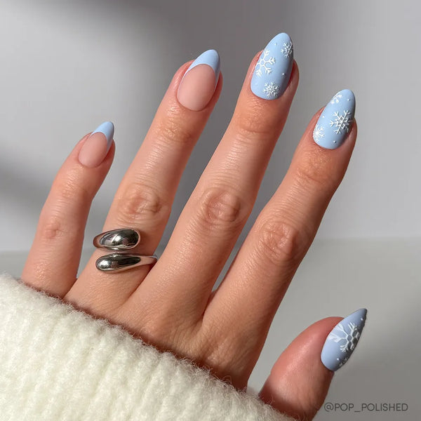 Snow Bunny | Milky Cloud Dancer Almond Press-Ons press-on nail set