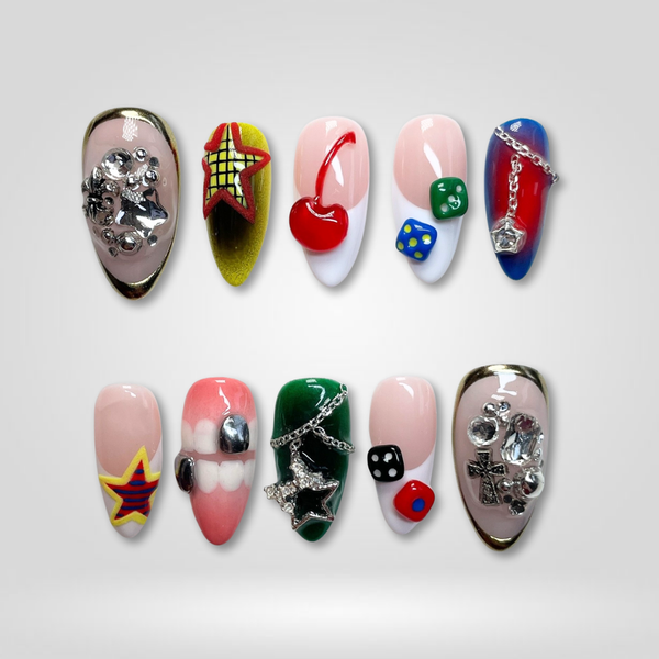 Play Pop | 3D Sculptural Almond Press-Ons press-on nail set