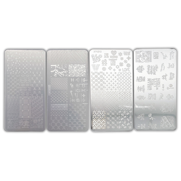 Nail Stamping Plate | Soft Neutral Almond Press-Ons press-on nail set