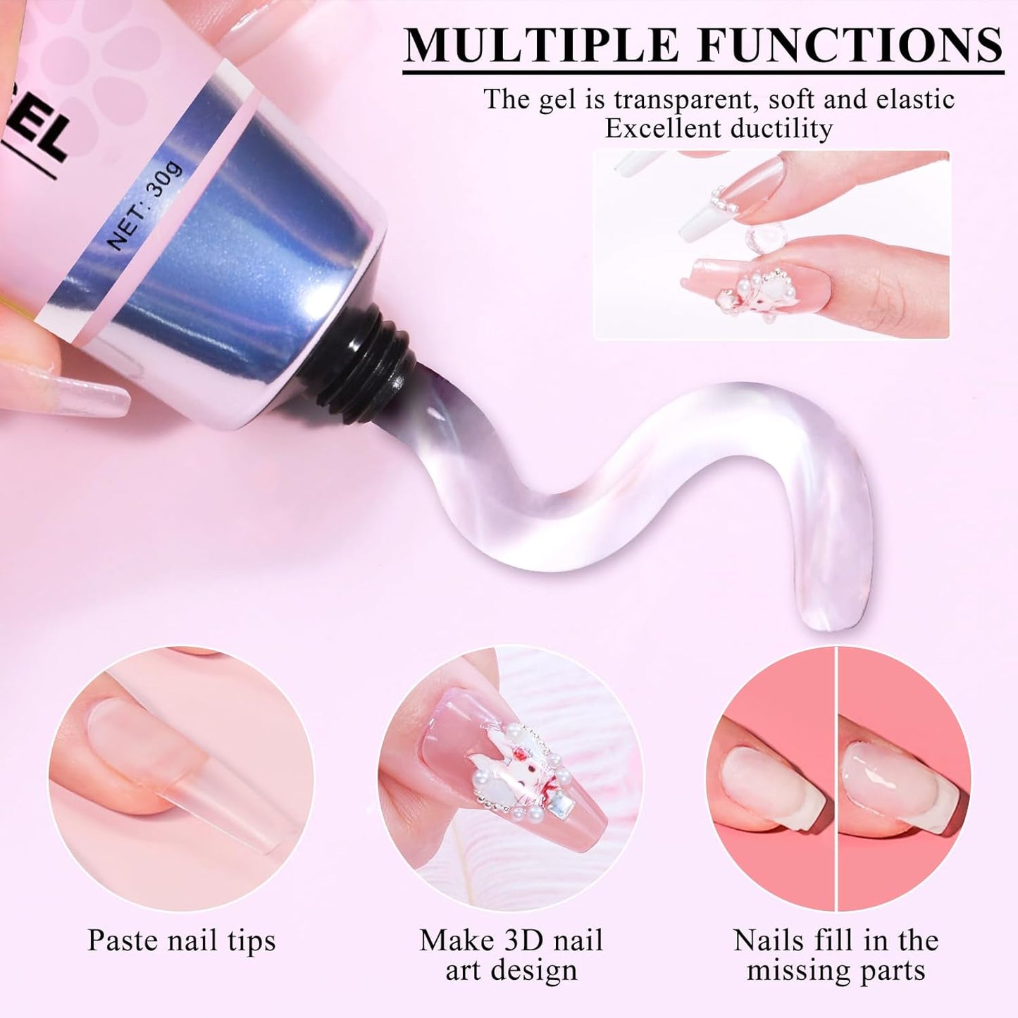 3 in 1 Nail Glue Pro Kit Bowtie Nail Box nail kit - image 7 of 7