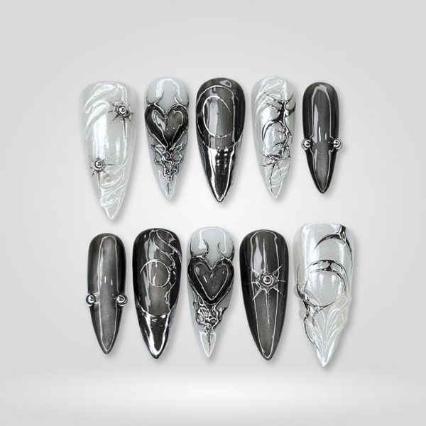 Obsidian Web | Ombre Gradient Stiletto Press-Ons press-on nail set
