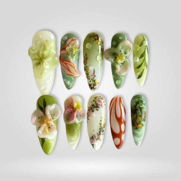 Botanical | 3D Sculptural Almond Press-Ons press-on nail set