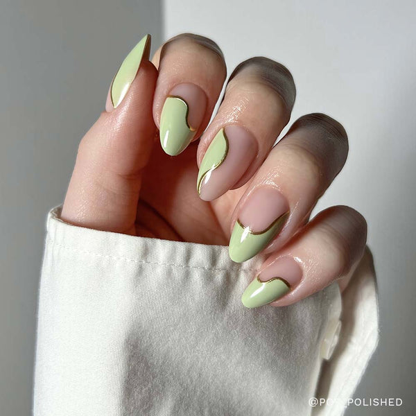 Olive You | French Tip Almond Press-Ons press-on nail set