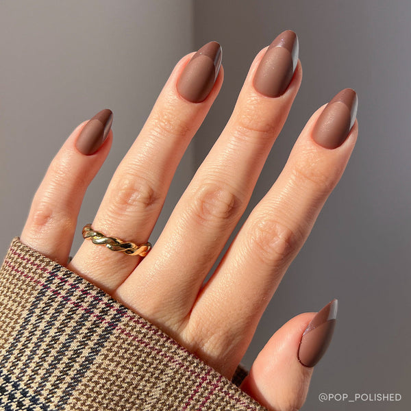 Terra | French Tip Almond Press-Ons press-on nail set
