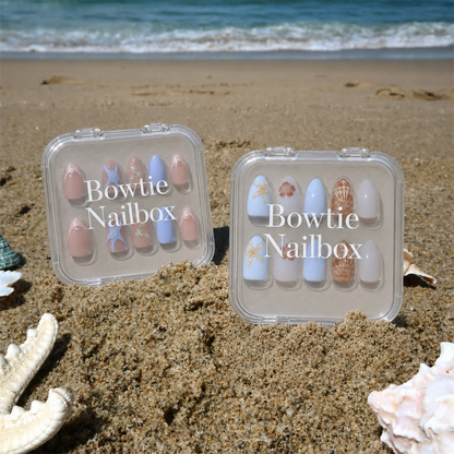 Sea Star press-on nails - image 6 of 9, 3d sculptural almond