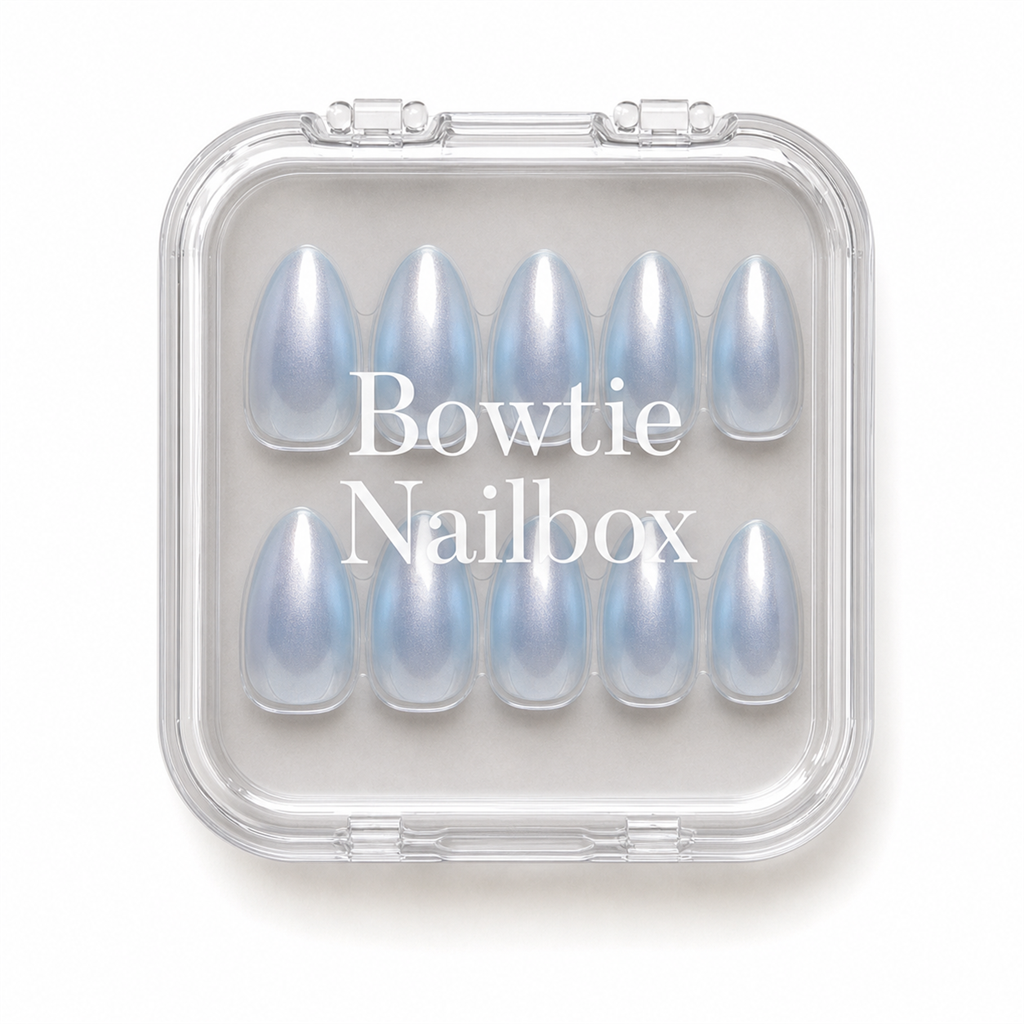 Something Blue press-on nails - image 5 of 8, jelly glaze almond