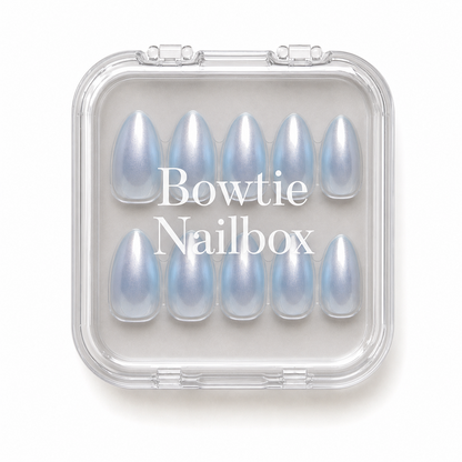 Something Blue press-on nails - image 5 of 8, jelly glaze almond