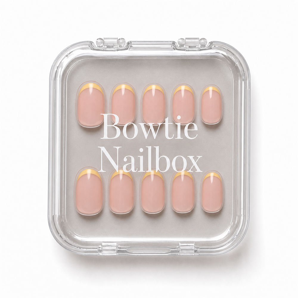 French Butter press-on nails - image 5 of 8, butter yellow round