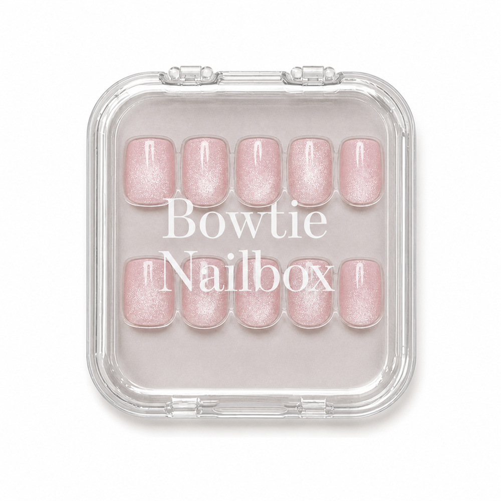 Pinky Promise press-on nails - image 5 of 8, cat-eye velvet square