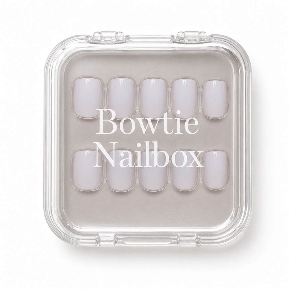Lilac Gray press-on nails - image 5 of 8, pastel square
