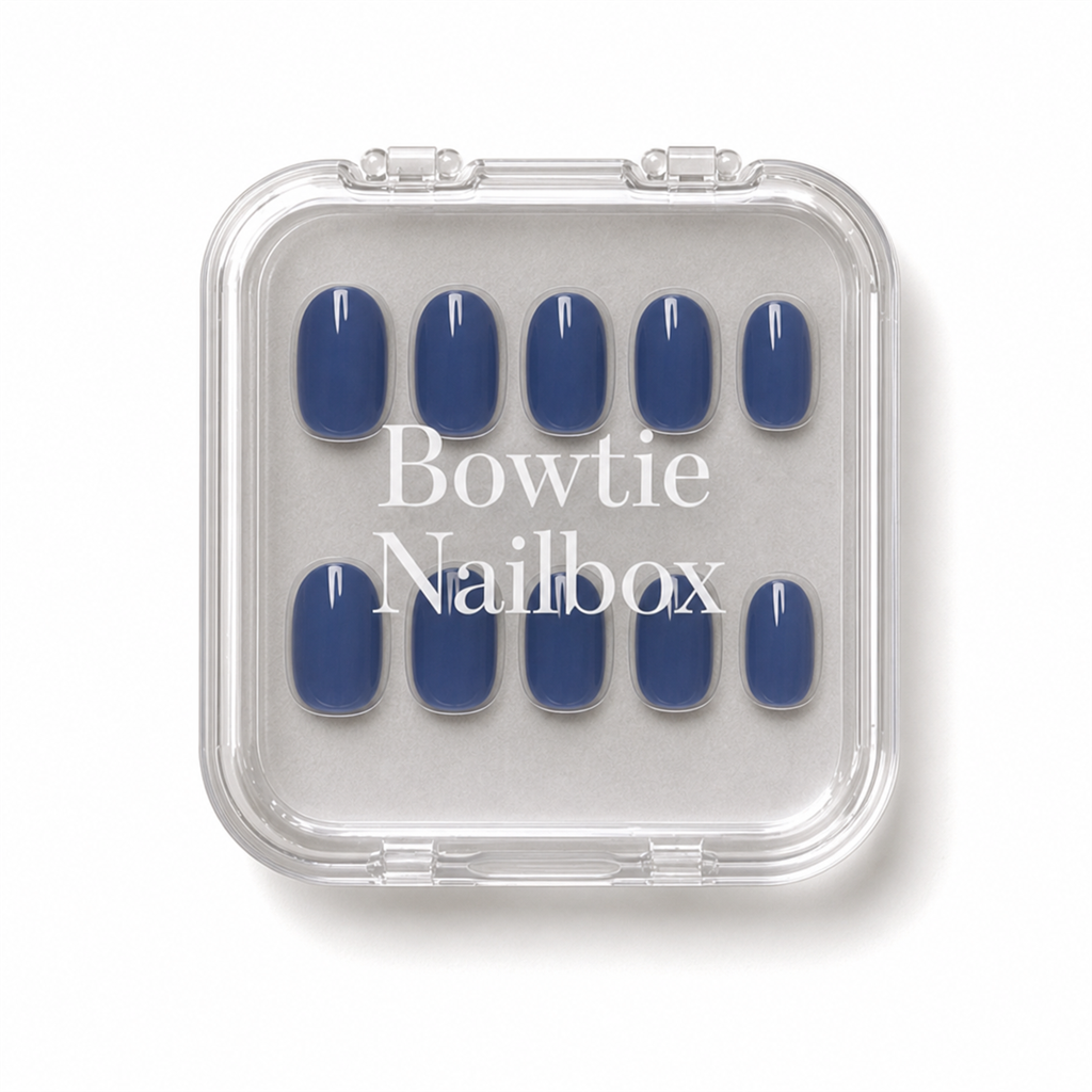 Regal Blue press-on nails - image 5 of 8, seasonal round