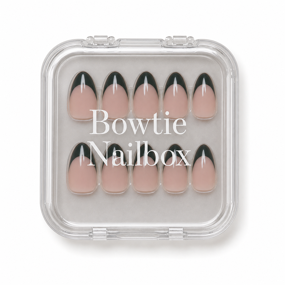 Château press-on nails - image 5 of 8, french tip almond