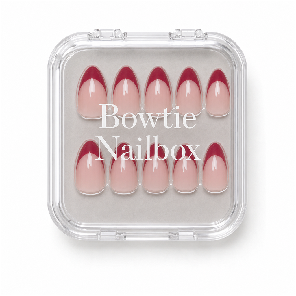 Rose Garden press-on nails - image 5 of 8, french tip almond