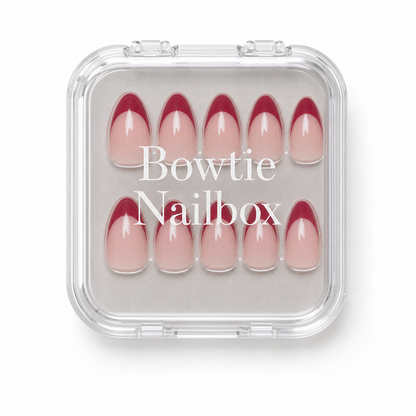 Rose Garden press-on nails - image 5 of 8, french tip almond