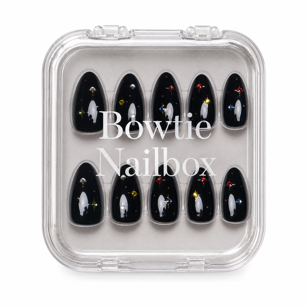 Winter Comet press-on nails - image 5 of 8, 3d sculptural almond