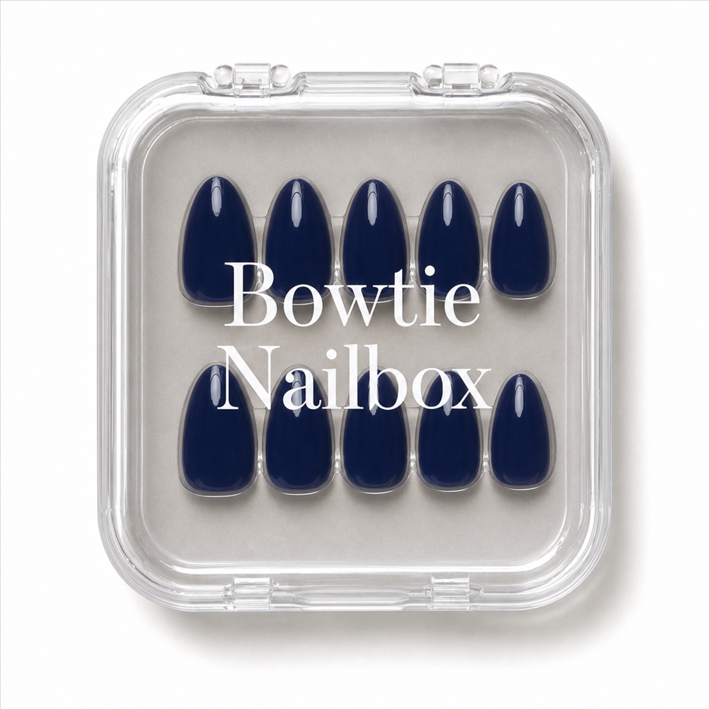 Midnight Blue press-on nails - image 5 of 8, seasonal almond
