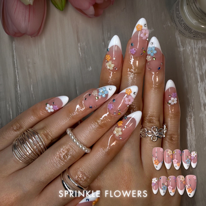 Petal Garden press-on nails - image 8 of 14, cat-eye velvet almond