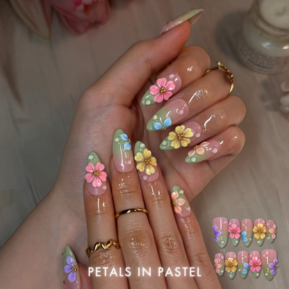 Petal Garden press-on nails - image 5 of 14, cat-eye velvet almond