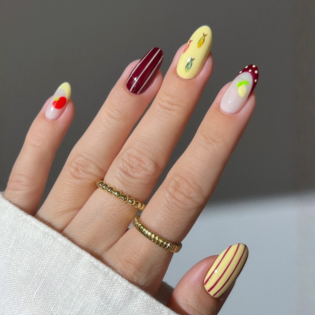 Blooming Petals press-on nails - image 12 of 15, cat-eye velvet almond