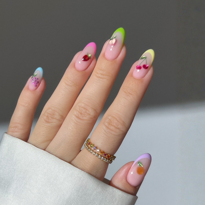 Blooming Petals press-on nails - image 8 of 15, cat-eye velvet almond