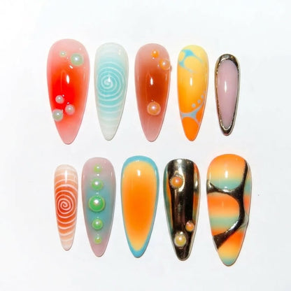 Candy Mirage press-on nails - image 9 of 15, cat-eye velvet almond