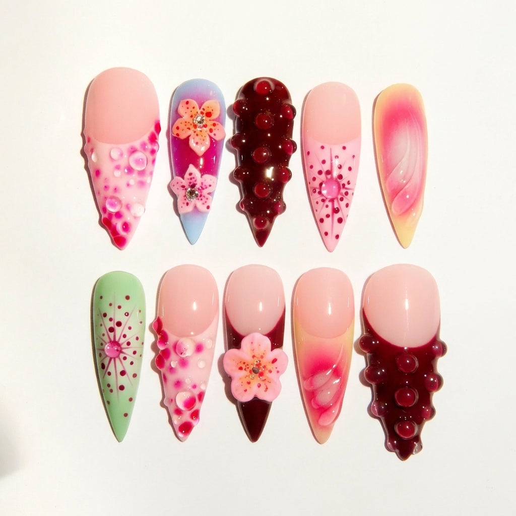 Candy Mirage press-on nails - image 12 of 15, cat-eye velvet almond