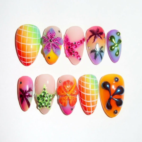 Candy Mirage | Cat-Eye Velvet Almond Press-Ons press-on nail set