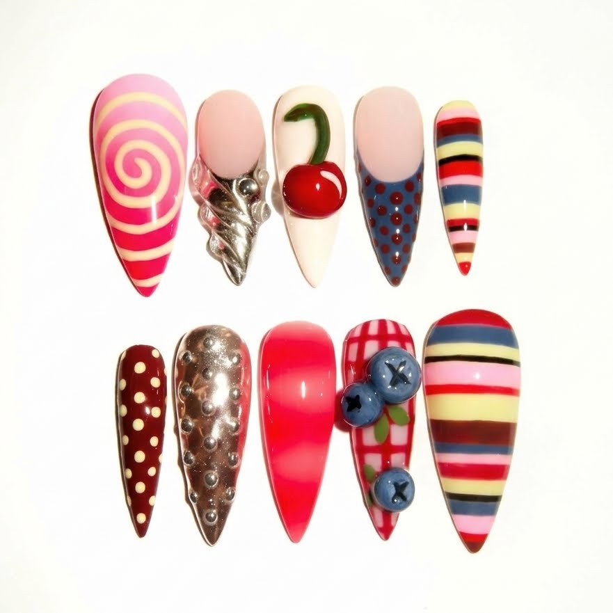 Candy Mirage press-on nails - image 10 of 15, cat-eye velvet almond