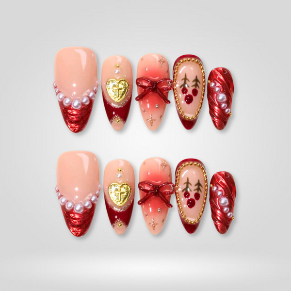 Pearl Wish | Milky Cloud Dancer Almond Press-Ons press-on nail set