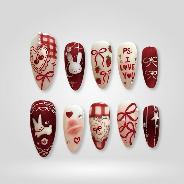 Love Bunny | Seasonal Almond Press-Ons press-on nail set
