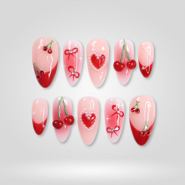 Cherry Love | Berry Almond Press-Ons press-on nail set