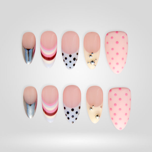 Candy Prism | Floral Almond Press-Ons press-on nail set