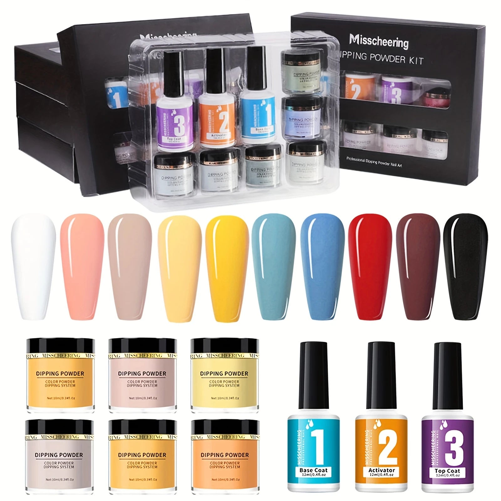 Dip Powder with Base, Activator & Top Coat Bowtie Nail Box gel or powder - image 1 of 13