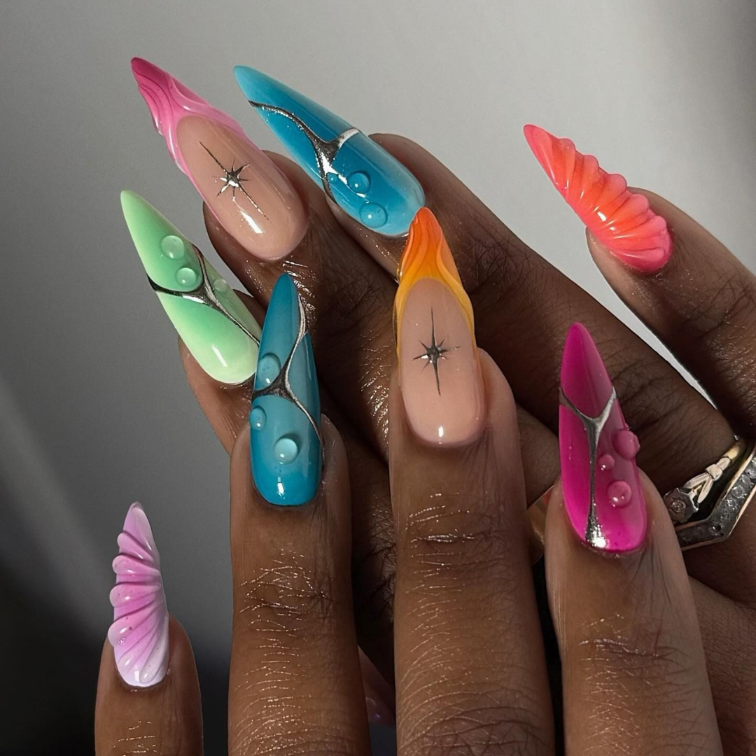 Petal Rush press-on nails - image 5 of 15, floral almond