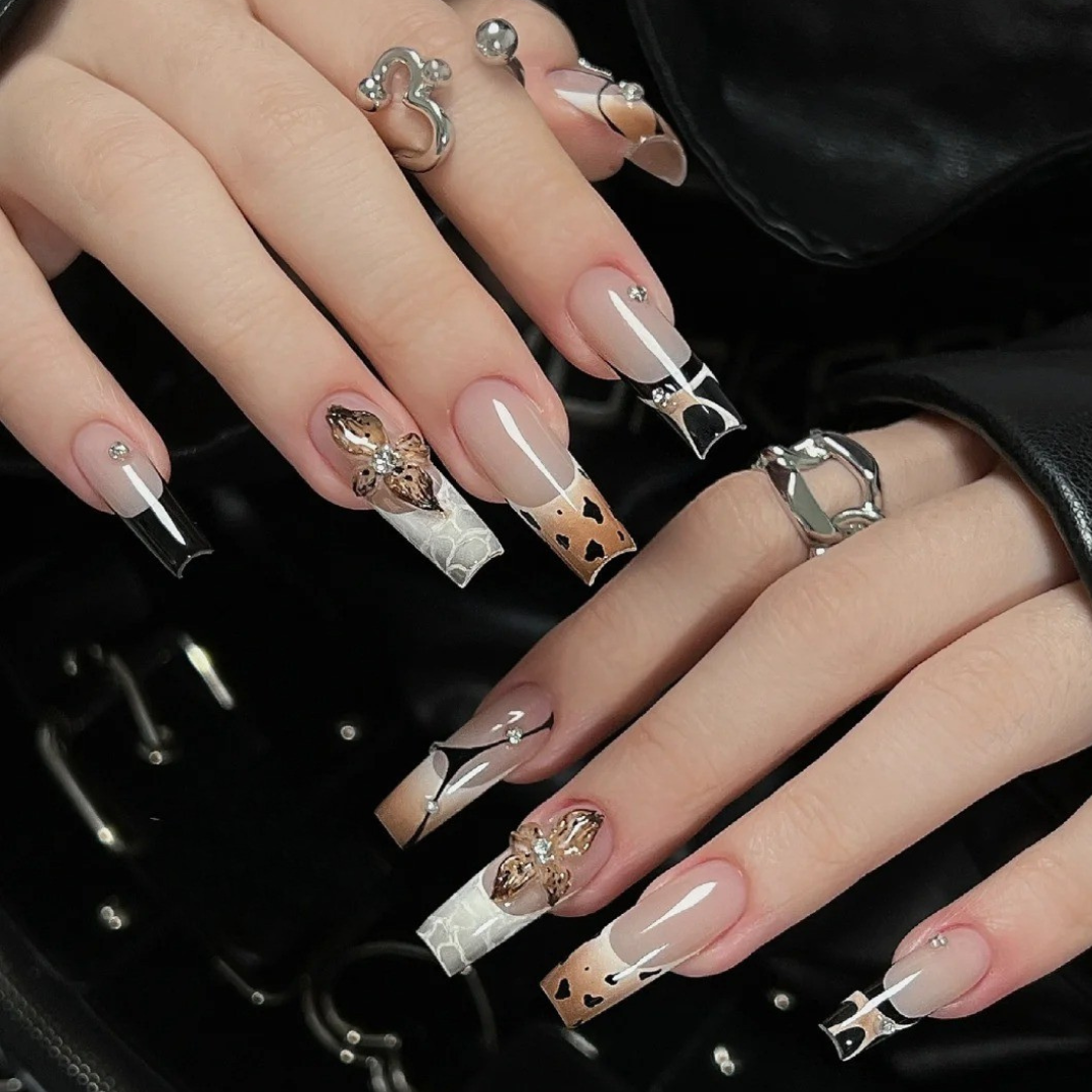 Funky Chrome press-on nails - image 6 of 15, pearl-shift square