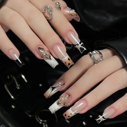 Funky Chrome press-on nails - image 6 of 15, pearl-shift square