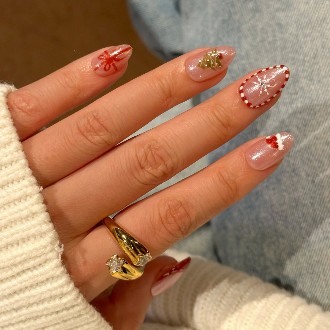 Holiday Magic press-on nails - image 6 of 15, ombre gradient almond