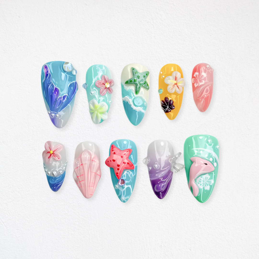Summer Bliss press-on nails - image 9 of 15, butter yellow almond