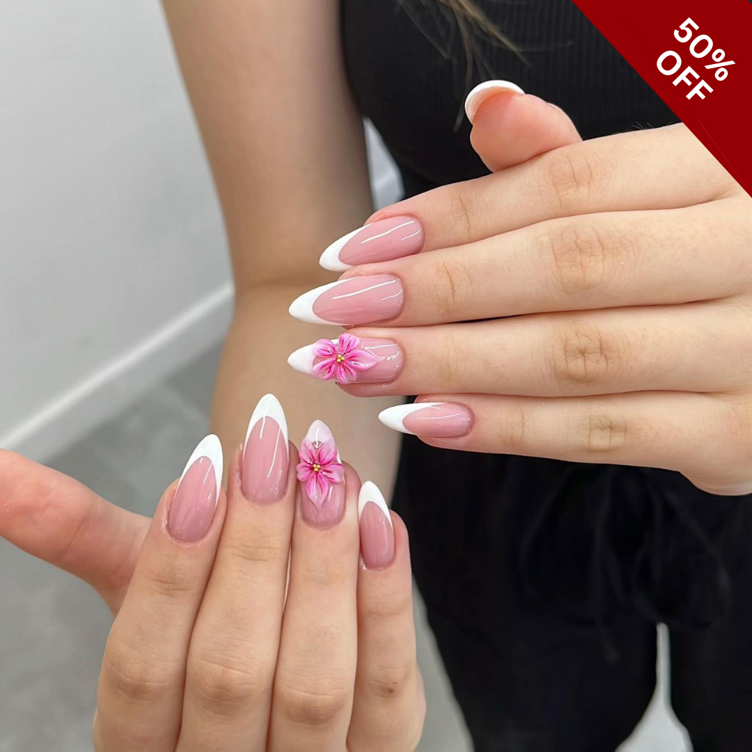 Soft Petals press-on nails - image 10 of 15, cat-eye velvet almond
