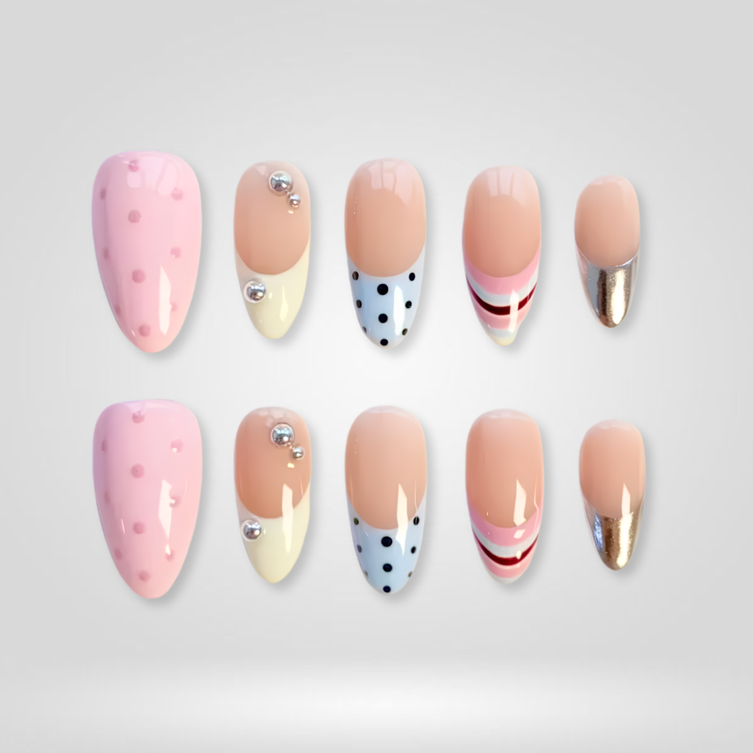 Summer Dot press-on nails - image 11 of 15, polka dot almond