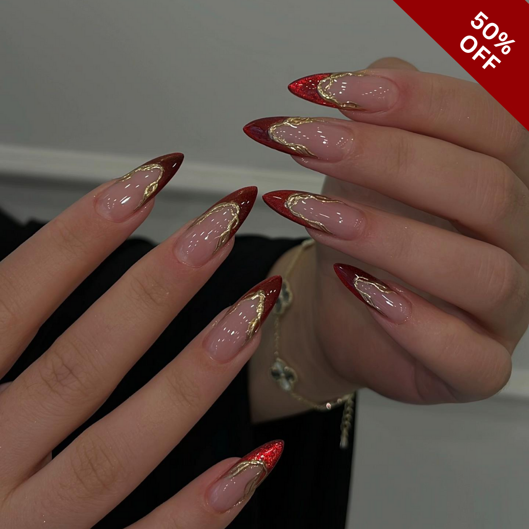 Blush Elegant press-on nails - image 10 of 15, cat-eye velvet almond