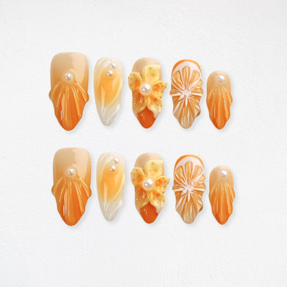 Summer Bliss press-on nails - image 10 of 15, butter yellow almond