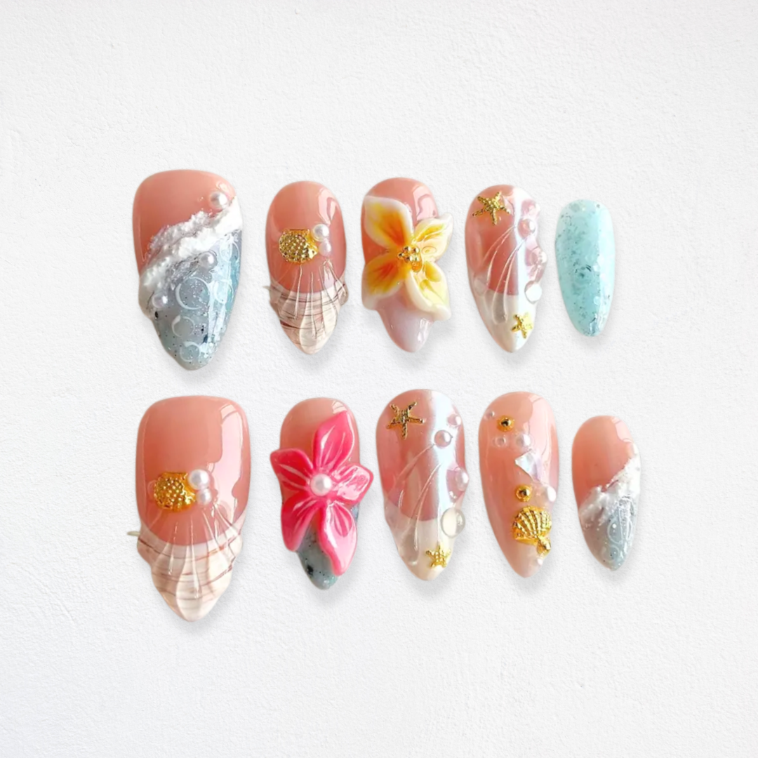 Floral Whisper press-on nails - image 9 of 15, floral almond