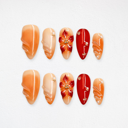 Floral Whisper press-on nails - image 7 of 15, floral almond