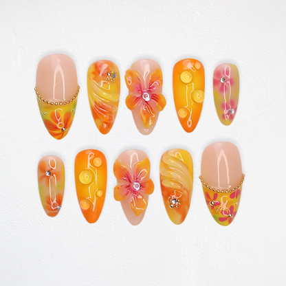 Floral Whisper press-on nails - image 8 of 15, floral almond