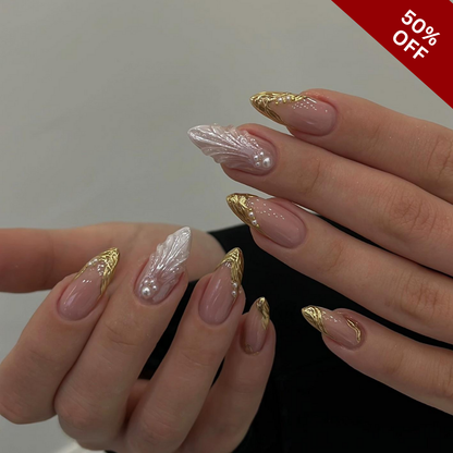 Blush Elegant press-on nails - image 12 of 15, cat-eye velvet almond