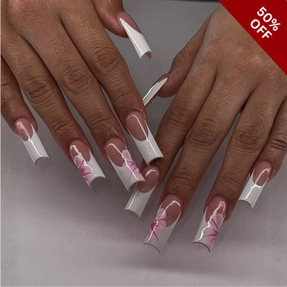 Whispered Petals press-on nails - image 12 of 15, cat-eye velvet almond