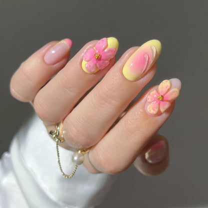 Summer Muse press-on nails - image 9 of 15, cat-eye velvet almond