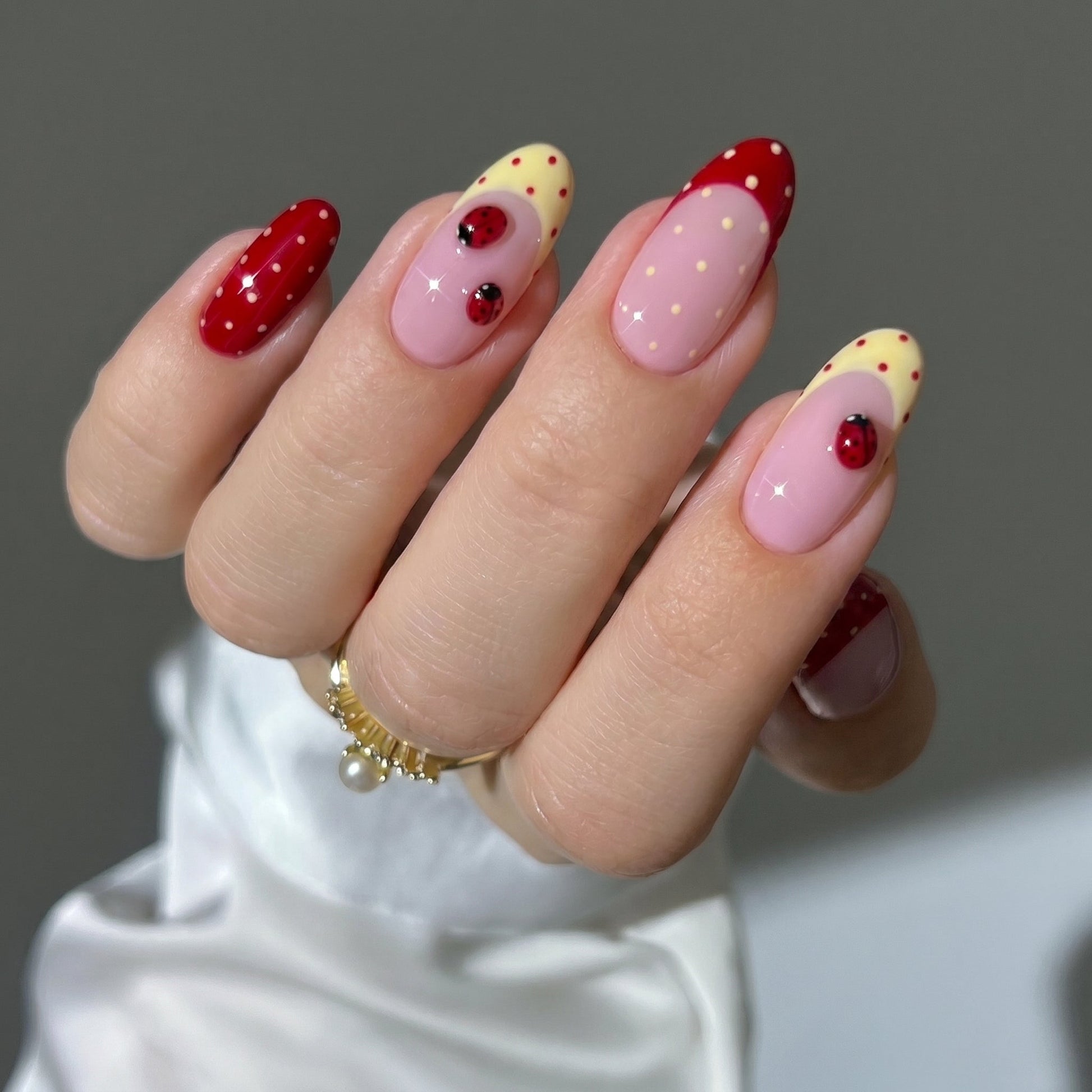 Summer Muse press-on nails - image 10 of 15, cat-eye velvet almond